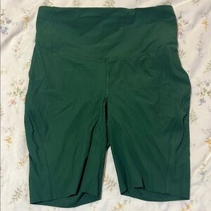 Green Lululemon Biker Shorts
